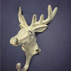Vintage Cast Iron Deer Wall Hook